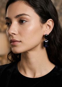 New Combo of  Black Gemstone Earrings and Rin