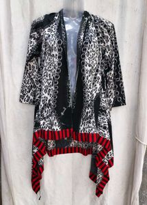 I. Stylish Women's Printed Open Front Cardigan