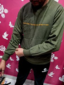 mehndi green mens Winter Hoodie Without cap