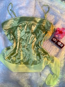 Light Green Silky Cami Top