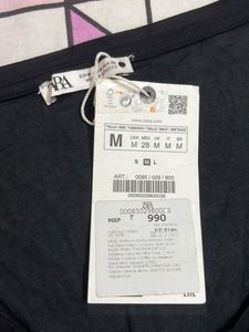 Zara Black Crop Top