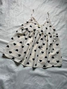 Cute Heart Print Pajama Set