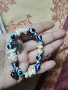 Evil Eye Bracelet with Shell Beads