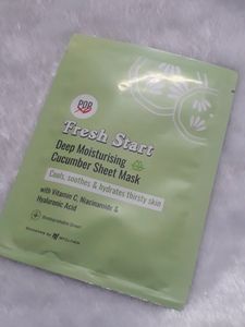 Myglamm Fresh Deep Moisturising Sheet mask With Vitamin C Niacinamide &amp; Hyaluronic Acid