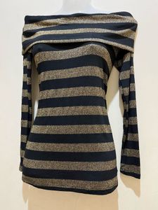 black, long-sleeved, off-the-shoulder top