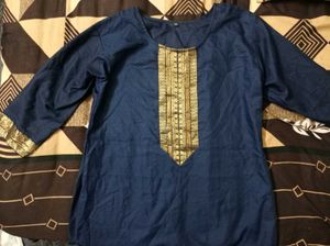 ✨ Elegant Navy Blue Kurti - Unused✨