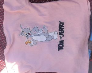 Light Pink Peach Colour Losse Fit Oversized Tshirt