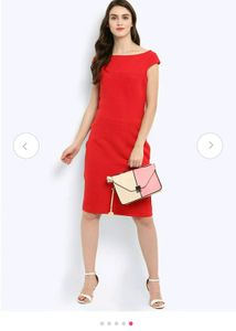 High Quality Red Midi Dress