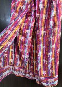 Vibrant Elephant Print Pant cum skirt