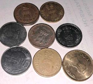 8 different commemmorative coins