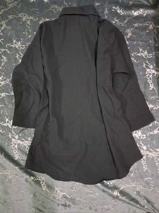 Classic Blue-Black Button-Down Shirt