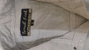 Men's Grey Button-Up Shirt
