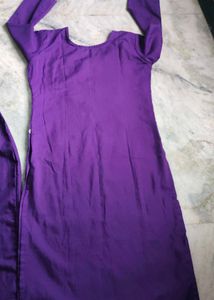 Purple Embroidered Kurta Set
