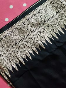 Elegant Black Banarasi Saree