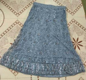 Embellished Grey Lehenga Choli Set