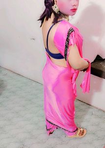 Stunning Pink reddy to wear saree