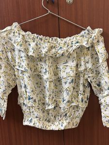 Printed Off Shoulder Top