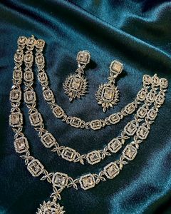 ✨🤍Fixed Price American Diamond Jewellery Set✨
