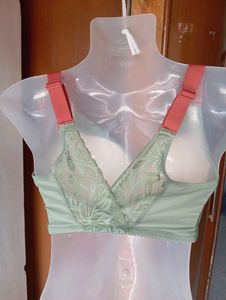 Green Lace Push Up Bra