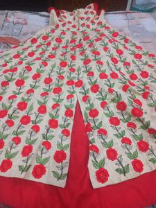 Elegant Floral Anarkali Gown lehga