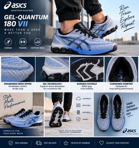 Asics original quantum 180 sports shoe