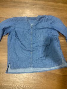 Denim Long Sleeve Top