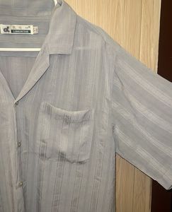 Korean Grey Striped Shirt