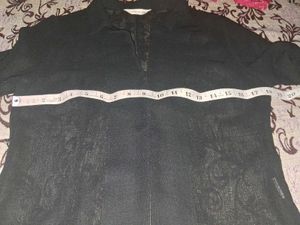 transparent Chic Black Sheer Button-Up Shirt