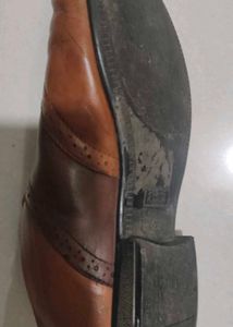 Ruosh Brown Leather Formal Shoes-Proline insoles