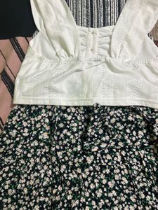 Cute Button-Up and  Crop Top