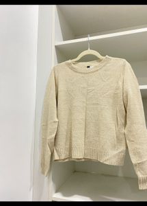 H&amp;M Beige Knitted Pullover