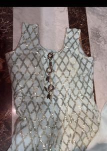 Beautiful Light Blue Sequined Kurta Set