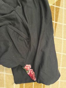 Shein Sweatshirt Hoodie Rose Petals Embroidered
