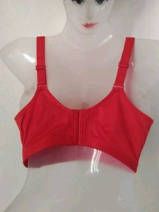 Red Floral Detail Bra