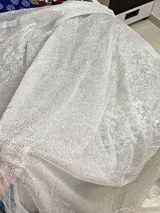 Imported Sparkling Silver Fabric