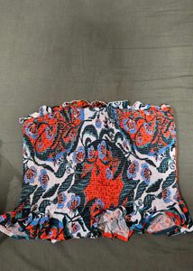 Floral Print Tube Top