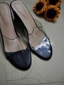 Clear Strap Slide heels