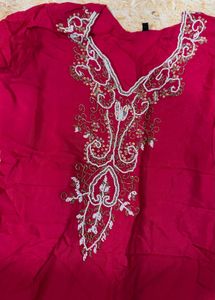 (S) Festive Pink Kurti &amp; Pants
