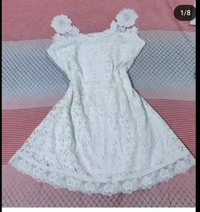 White Lace Dress Bust 38-42 Plus Size
