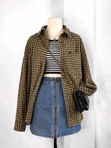Unisex Plaid Overshirt Jacket