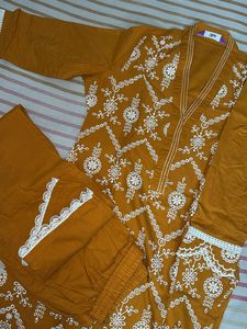 Libas—Beautiful Mustard Kurta Set with Dupatta