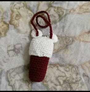 Handmade Crochet Lip Balm Holder &amp; Keychain Charm