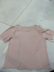 Elegant Pink Short Sleeve Blouse