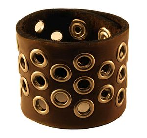 Leather Studded Cuff Bracelet Unisex