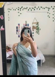 Light Blue Printed Saree