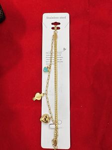 Gold Tone Charm Bracelet