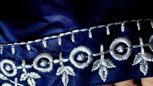Navy Blue Embroidered Kurti Top