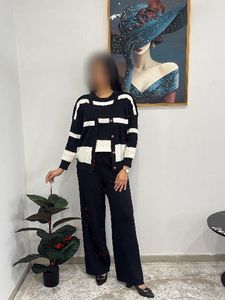 Chic B&amp;W Striped Co-ord Set