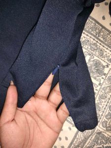 Cute Navy Blue Crop Top