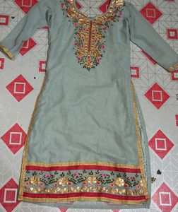 Embroidered  kurta set with beutiful dupatta